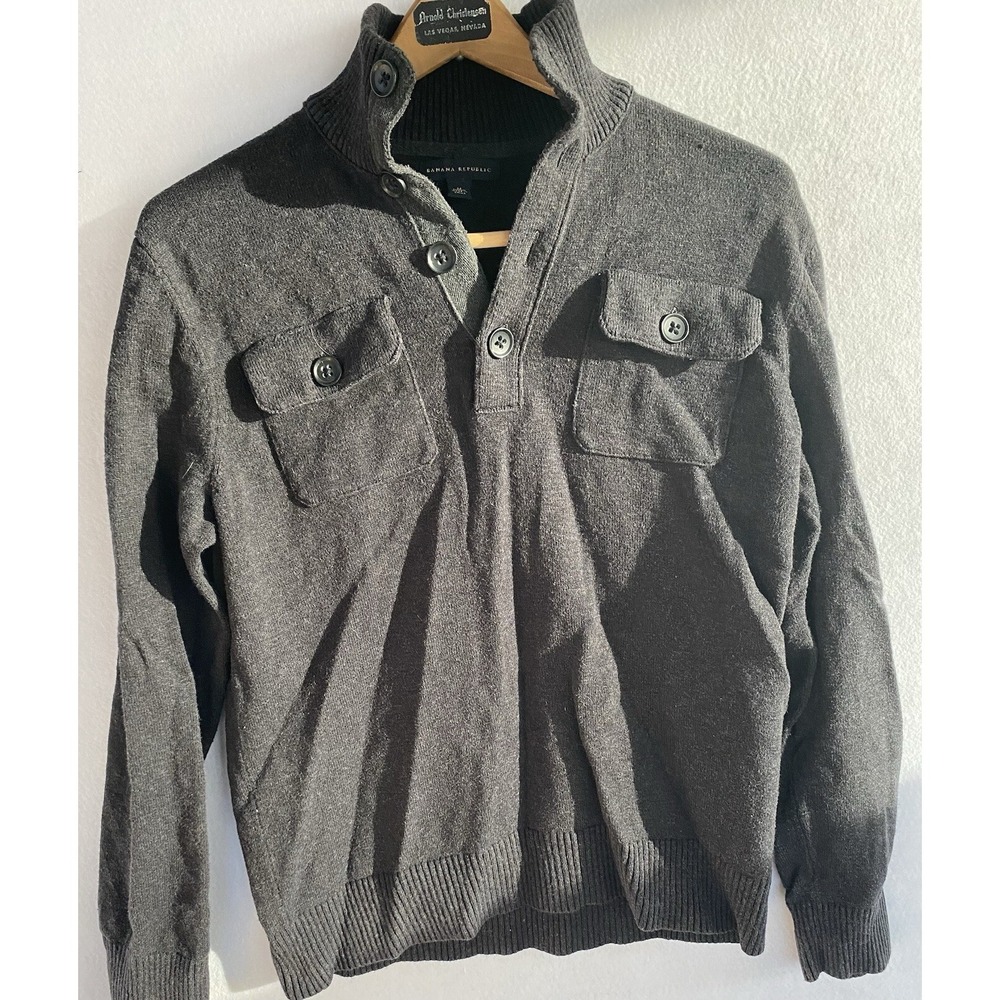Banana Republic Pullover Sweater Gray Men's Medium